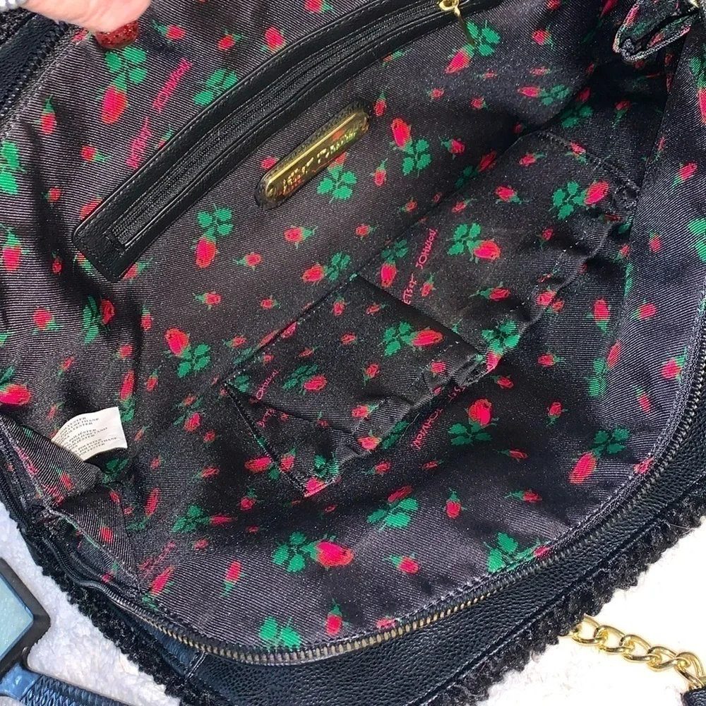 Betsey Johnson black sherpa